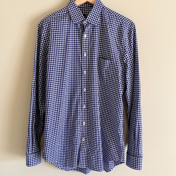 👔 NEW Simons Blue & Black Check Shirt - Picture 2 of 2